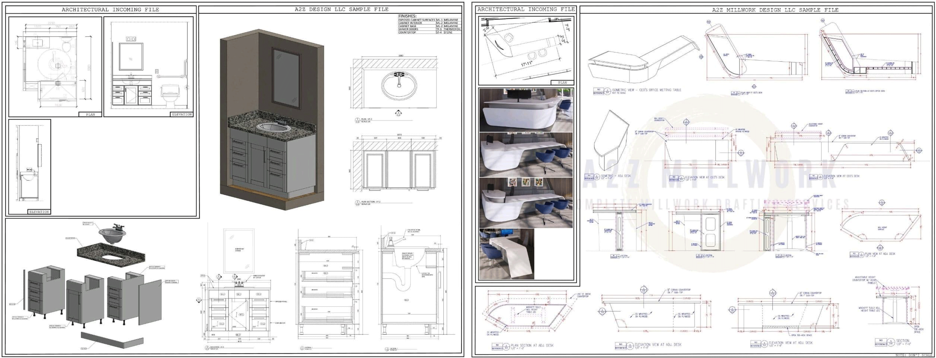 Millwork shop drawings dispose of any misinterpretations and empower precise and convenient creation and establishment of custom cupboards, casework, entryways, and other wood items.